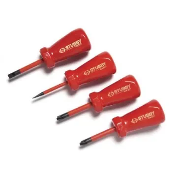 CK T48349 Pozidriv; Slotted Insulated Stubby Screwdriver set, 4-Piece product image