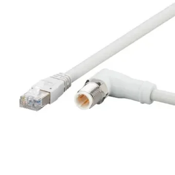 ifm electronicEVF, 500mm Cat5e, Grey M12 to Male RJ45 Male, Shielded, Terminated MPPE Sheath - EVF555 product image