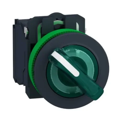 Schneider Electric Selector Switch - (SPDT) 30mm Cutout Diameter, Illuminated 2 Positions - XB5FK123G5 product image