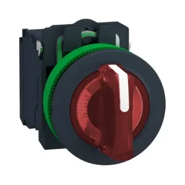 Schneider Electric Selector Switch - (SPDT) 30mm Cutout Diameter, Illuminated 3 Positions - XB5FK134G5 product image