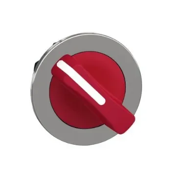 Schneider Electric ZB4 Series 2 Position Selector Switch Head, 30mm Cutout, Red Handle - ZB4FD204 product image