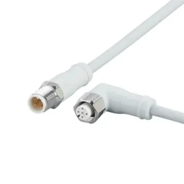 ifm electronic Straight Male 4 way M12 to Right Angle Female 5 way M12 Communication Cable, 0.25m - EVF497 product image