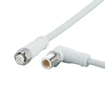 ifm electronic Straight Male 4 way M12 to Right Angle Female 5 way M12 Communication Cable, 10m - EVF509 product image