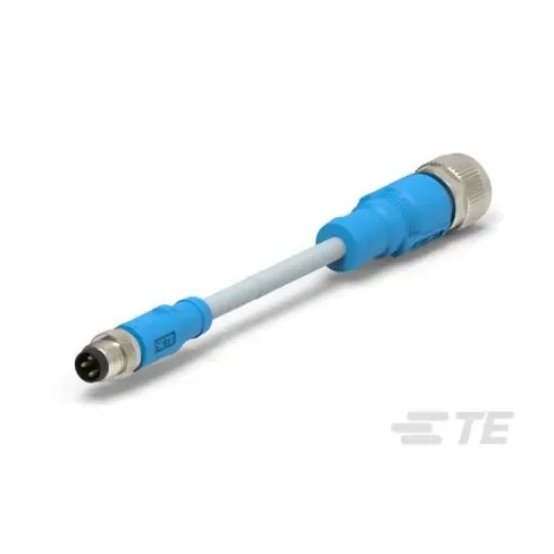 TE Connectivity Straight Male 4 way M8 to Straight Female 4 way M12 Sensor Actuator Cable, 1m - T4052127004-002 product image