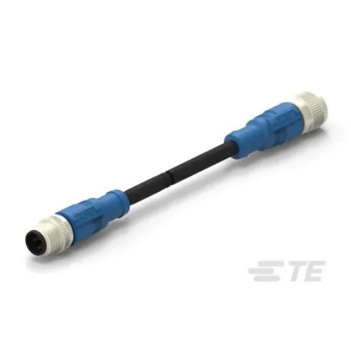 TE Connectivity Straight Female; Male 4 way M12 to Straight 4 way M12 Sensor Actuator Cable, 500mm - T4162123004-001 product image