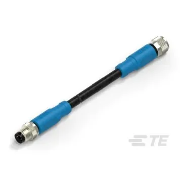 TE Connectivity Straight Female; Male 3 way M8 to Straight 3 way M8 Sensor Actuator Cable, 5m - T4062113003-005 product image