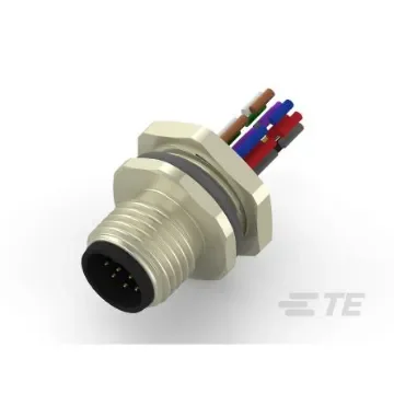 TE Connectivity Circular Connector, 12 Contacts, Front Mount, M12 Connector, Plug, Male, IP67 - T4171230012-001 product image