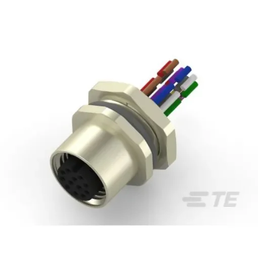 TE Connectivity Circular Connector, 12 Contacts, Front Mount, M12 Connector, Socket, Female, IP67 - T4171330012-001 product image