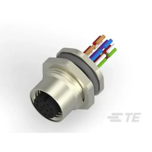 TE Connectivity Circular Connector, 12 Contacts, Rear Mount, M12 Connector, Socket, Female, IP67 - T4171130012-001 product image
