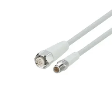 ifm electronic Straight Male 4 way M8 to Straight Female 5 way M12 Communication Cable, 300mm - EVF260 product image
