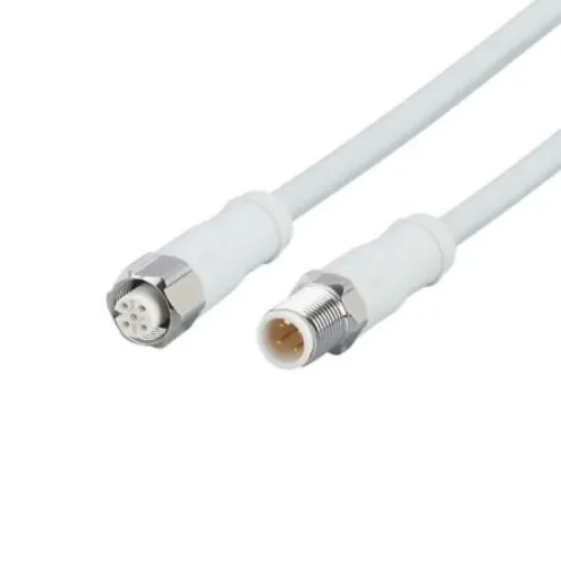 ifm electronic Straight Male 4 way M12 to Straight Female 5 way M12 Communication Cable, 250mm - EVF490 product image