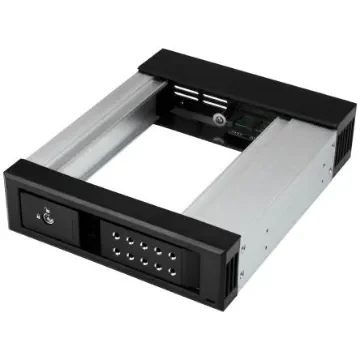 StarTech.com port 5.25 to 3.5 in, SAS, SATA Hard Drive Hot Swap Bay - HSB1SATSASBA product image
