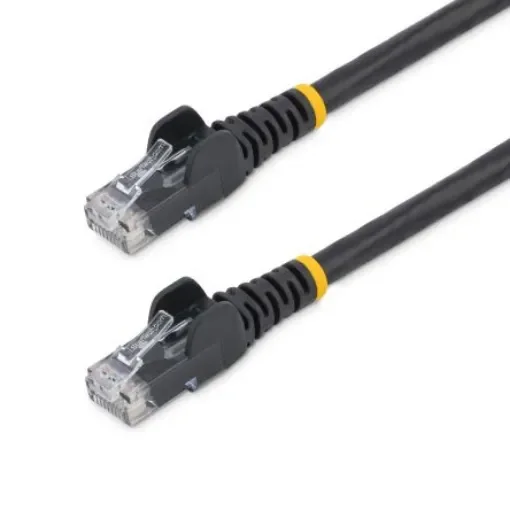 StarTech.com, 15m Cat6, Black RJ45 to Male RJ45 Male, U/UTP Unshielded, Terminated PVC Sheath - N6PATC15MBK product image
