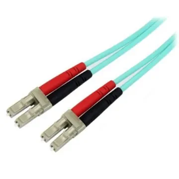StarTech.com LC to LC Duplex Multi Mode OM3 Fibre Optic Cable, 50/125µm, Aqua, 3m - A50FBLCLC3 product image