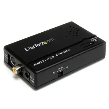 StarTech.com Composite, S-Video to VGA Video Converter, 1280 x 1024 Maximum Resolution - VID2VGATV2 product image