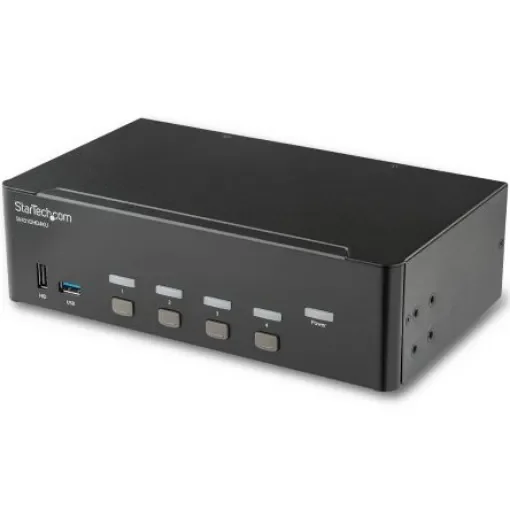 StarTech.com 4 Port Dual Monitor USB HDMI KVM Switch, 3.5 mm Stereo 3840 x 2160 Maximum Resolution - SV431DHD4KU product image