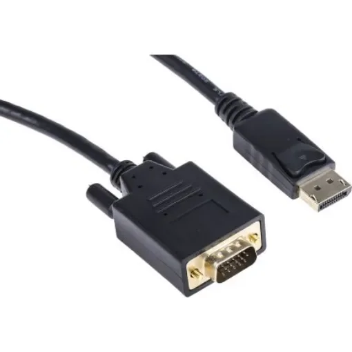 RS PRO Male DisplayPort to Male VGA, PVC  Cable, 1080p, 1m - 1863037 product image