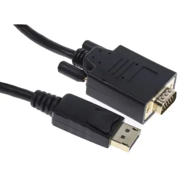 RS PRO Male DisplayPort to Male VGA, PVC Cable, 1080p, 2m - 1863038 product image