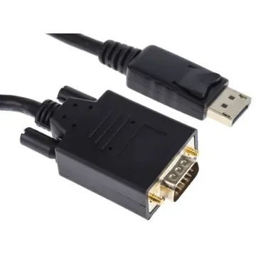 RS PRO Male DisplayPort to Male VGA, PVC Cable, 1080p, 3m - 1863039 product image