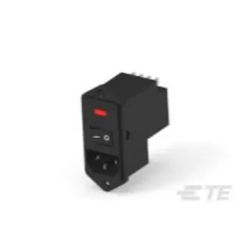 TE Connectivity 6A, 115 V ac, 230 V ac Male Flange Mount IEC Inlet Filter 2 Pole PM0S0DH60 product image