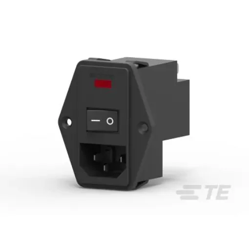 TE Connectivity 10A, 115 V ac, 230 V ac Flange Mount IEC Inlet Filter PE0S0DBX0, Faston product image