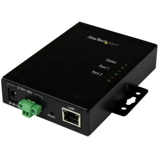 StarTech.com Serial Device Server, 1 Ethernet Port, 2 Serial Port, RS232 Interface, 460.8kbit/s Baud Rate - NETRS2322P product image