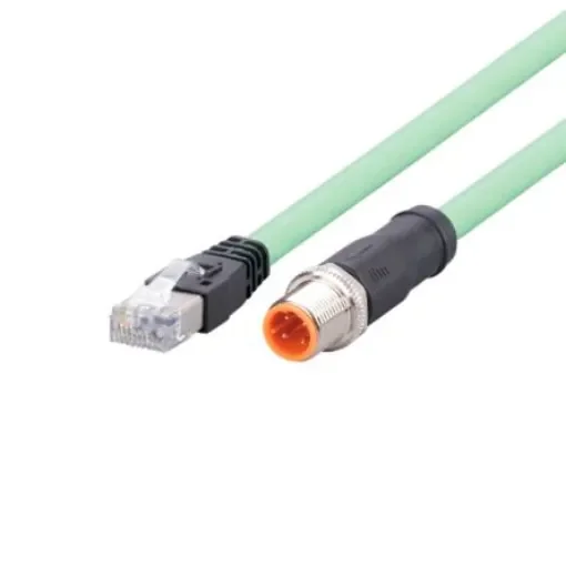 ifm electronicEVC, 12m Cat5e, Green M12 to Male RJ45 Male, Shielded, Terminated Polyurethane Sheath - EVC938 product image