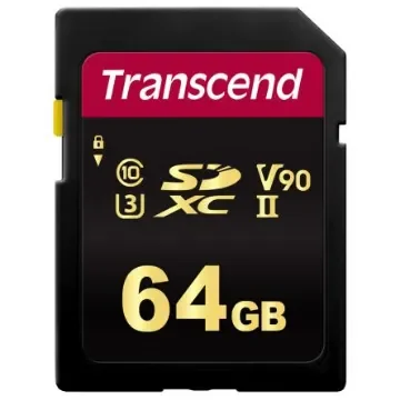 Transcend 64 GB SDHC, SDXC SD Card, Class 10, UHS-II U3, V90 - TS64GSDC700S product image