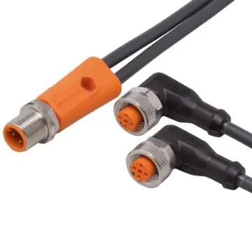 ifm electronic Straight Male 5 way M12 to Right Angle Female 5 way M12 Communication Cable, 1.5m - EVC509 product image