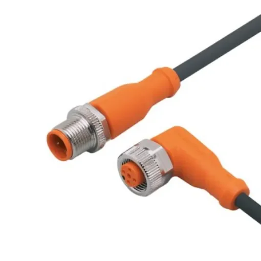 ifm electronic Straight Male 4 way M12 to Right Angle Female 5 way M12 Communication Cable, 3m - EVC512 product image