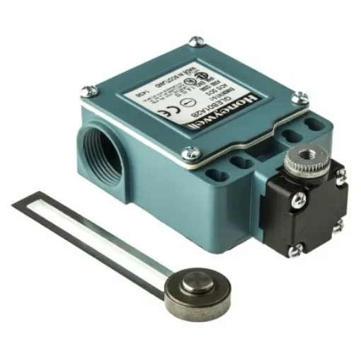 Honeywell GLE Series Adjustable Roller Lever Limit Switch, NO/NC, IP67, SPDT, Die Cast Zinc Housing, 300V ac Max, 6A Max - GLEB01A2B product image