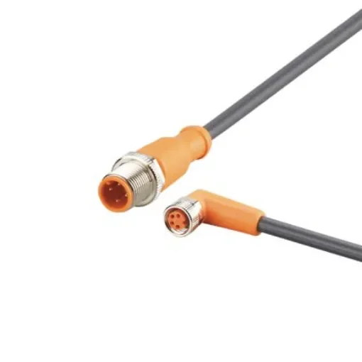 ifm electronic Straight Male 4 way M12 to Right Angle Female 3 way M8 Communication Cable, 2.5m - EVCA01 product image