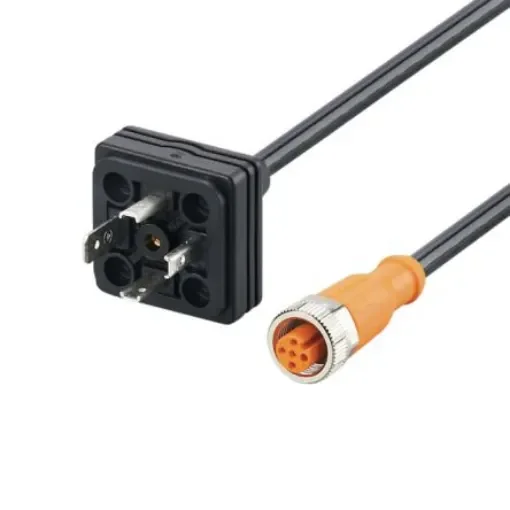 ifm electronic Straight Male 1 way Valve Connector to Straight Female 1 way M12 Actuator/Sensor Cable, 400mm - E12727 product image
