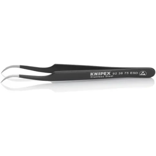 Knipex 120 mm, Stainless Steel, Smooth, ESD Tweezer - 92 38 75 ESD product image