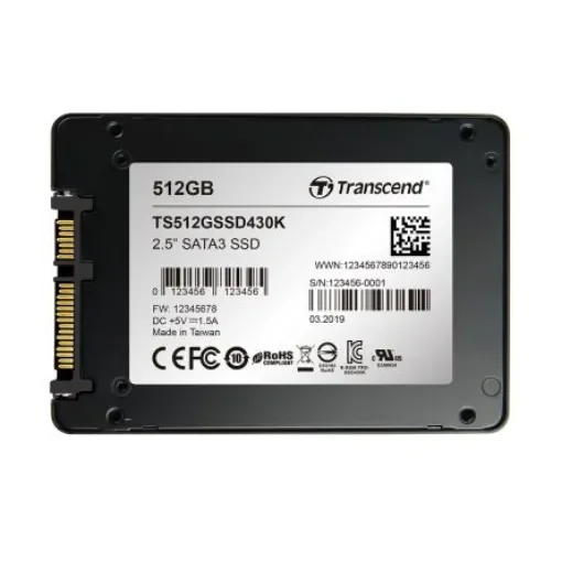 Transcend SSD430K 2.5 in 512 GB Internal SSD Hard Drive - TS512GSSD430K product image