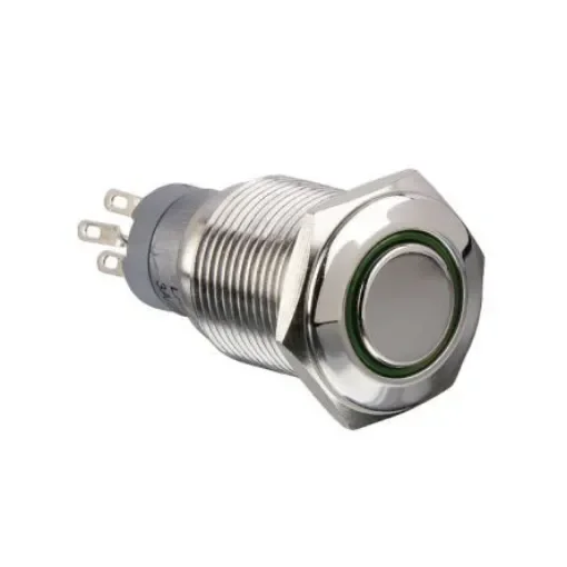 Arcolectric (Bulgin) Ltd Illuminated Push Button Switch, Latching, Panel Mount, 16.2mm Cutout, DPDT, Red LED, 250V ac, - MP0045/1E1RD012S product image