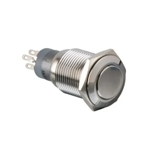 Arcolectric (Bulgin) Ltd Push Button Switch, Latching, Panel Mount, 16.2mm Cutout, DPDT, 250V ac, IP67 - MP0045/1E0NN000S product image