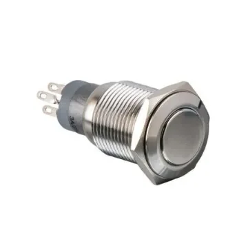 Arcolectric (Bulgin) Ltd Push Button Switch, Momentary, Panel Mount, 16.2mm Cutout, DPDT, 250V ac, IP67 - MP0045/1D0NN000S product image