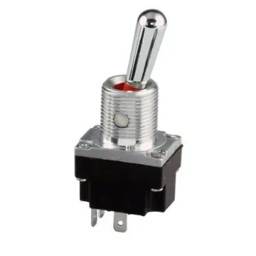 Honeywell Toggle Switch, Panel Mount, (On)-Off, DPST, Solder Terminal, 28V dc - 2MT1-6 product image