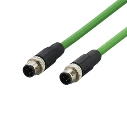 ifm electronicE124, 20m, Green M12 to Male M12 Male, Shielded PVC, Terminated PVC Sheath - E12423 product image