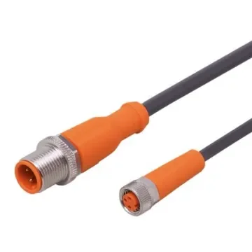 ifm electronic Straight Male 3 way M12 to Straight Female 3 way M8 Communication Cable, 7m - EVC411 product image