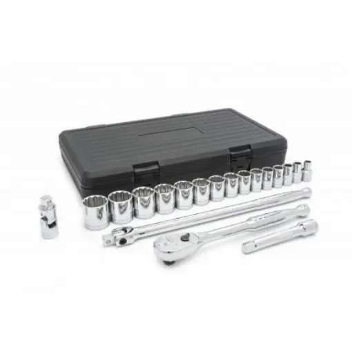 GearWrench 19-Piece Imperial 1/2 in Standard Socket Set with Ratchet, 12 point - 80792 product image