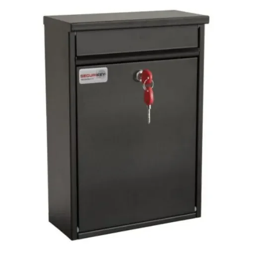 Black Mailbox, 365 mm x 250mm x 110 mm - BSPB-FRONT250-RK product image