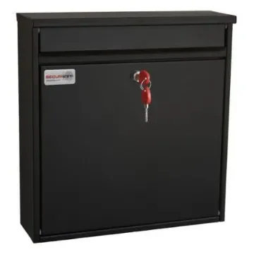 Black Mailbox, 370 mm x 360mm x 110 mm - BSPB-FRONT360-RK product image
