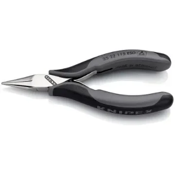 Knipex 35 22 Long Nose Pliers, 115 mm Overall, Straight Tip, 22,5mm Jaw, ESD - 35 22 115 ESD product image