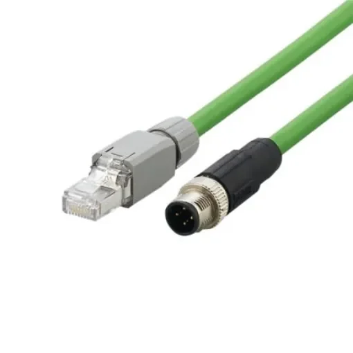 ifm electronicE122, 5m, Green M12 to Male RJ45 Male, Shielded, Terminated PVC Sheath - E12283 product image