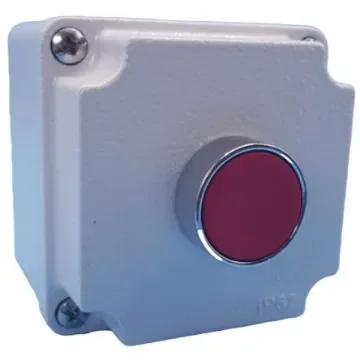 Lovato Push Push Push Button Control Station - SPST, Aluminium Alloy, 1 Cutouts, Red, IP66, IP67 - LPZM1B802 product image
