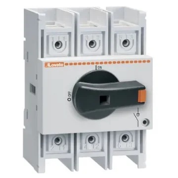 Lovato 3P Pole Isolator Switch - 160A Maximum Current, 45kW Power Rating, IP20 - GA160A product image
