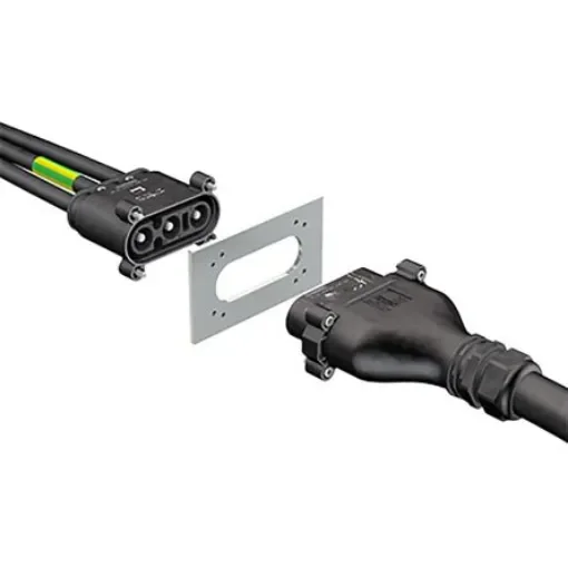 Staubli Circular Connector, 3 Contacts, Flange Mount, Plug, Male, IP67, RobiFix Series - 30.4039 product image