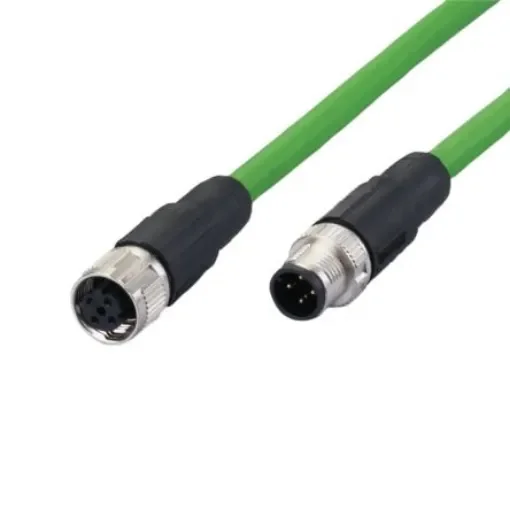 ifm electronicE124, 20m, Green M12 to Male M12 Female, Shielded, Terminated PVC Sheath - E12424 product image